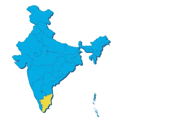 Map showing Attur International manufacturing facility location in India